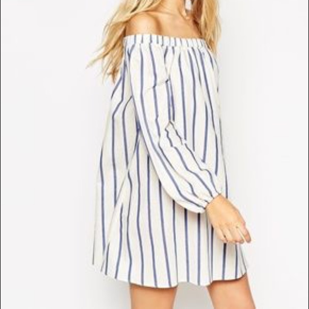 ASOS Swing Dress with Off The Shoulder Detail